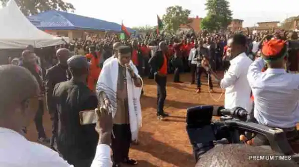 Nnamdi Kanu ‘Shuts Down’ Abakaliki (Photos)